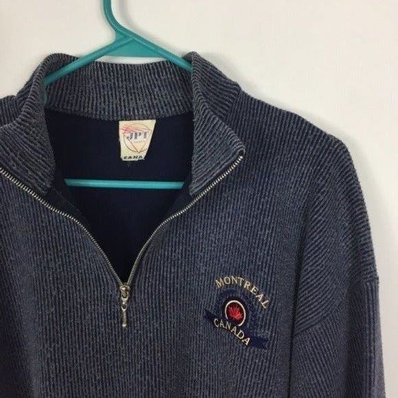 Vintage Montreal Canada Half Zip Pullover Sweater - Picture 3 of 8